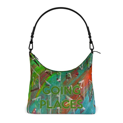 Gavin Scott Deluxe Leather GOING PLACES Square Clutch Shoulder Bag