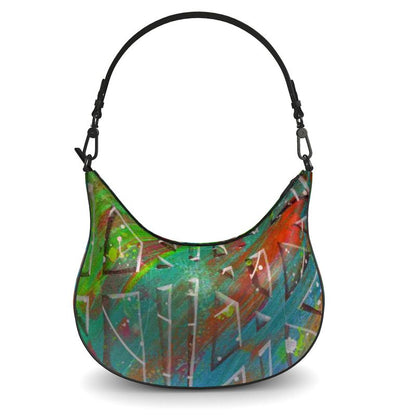 Gavin Scott Deluxe Leather GOING PLACES Curved Shoulder Bag