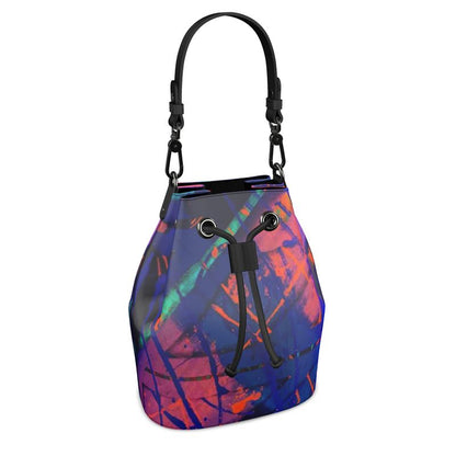 Gavin Scott 100% Genuine Nappa Leather Drawstring Bucket Bag