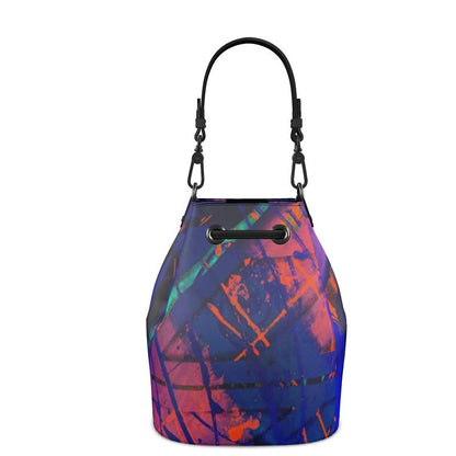 Gavin Scott 100% Genuine Nappa Leather Drawstring Bucket Bag