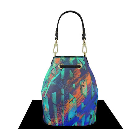 Gavin Scott 100% Genuine Nappa Leather Drawstring Bucket Bag