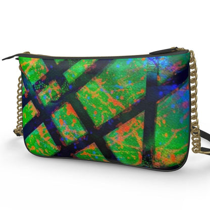 Gavin Scott Deluxe Leather Double Zip Pouchette