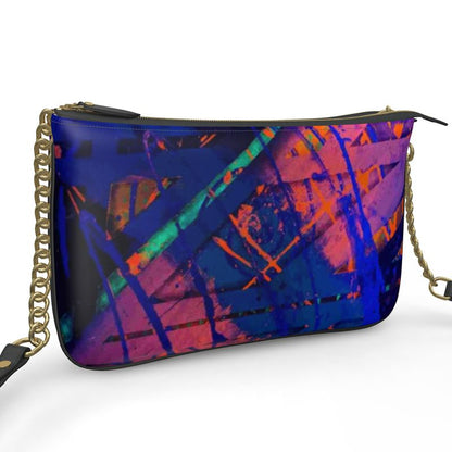 Gavin Scott Deluxe Leather Double Zip Pouchette