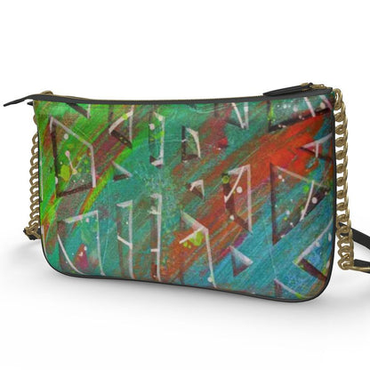 Gavin Scott Deluxe Leather Double Zip Pouchette