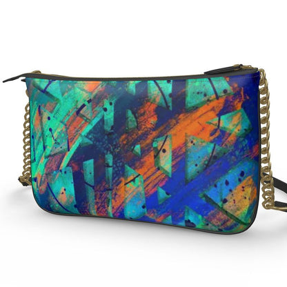 Gavin Scott Deluxe Leather Double Zip Pouchette