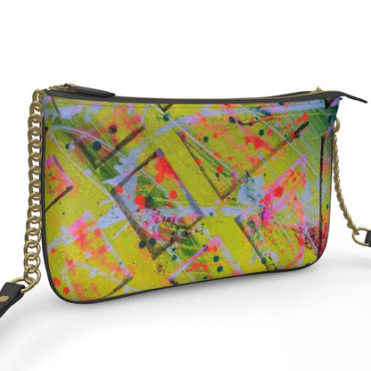 Gavin Scott Deluxe Leather Double Zip Pouchette