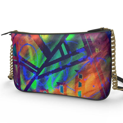 Gavin Scott Deluxe Leather Double Zip Pouchette