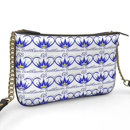 Gavin Scott Deluxe Leather ICONIC Double Zip Pouchette