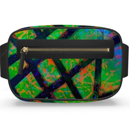 Gavin Scott 100% Genuine Nappa Leather Belt Bag w/ Front Zip Pocket