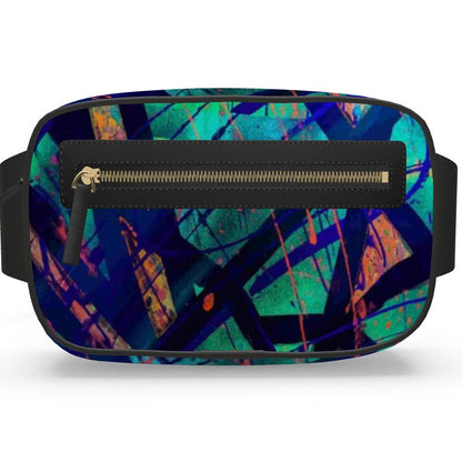 Gavin Scott 100% Genuine Nappa Leather Belt Bag w/ Front Zip Pocket