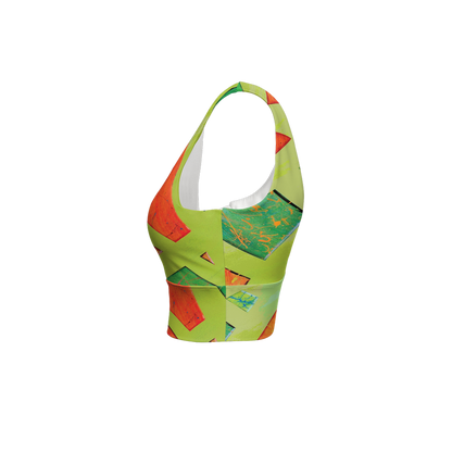 Gavin Scott Longline V-Shape-Back Sports Bra-Butter Soft Texture