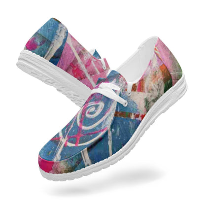 Gavin Scott Lace-Up Canvas Loafers