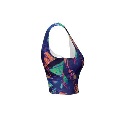 Gavin Scott Longline V-Shape-Back Sports Bra-Butter Soft Texture