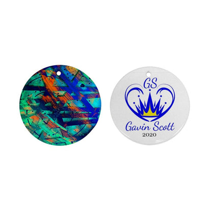 Gavin Scott First Edition Commemorative Round Holiday Ornament 2020 (Two Sides)