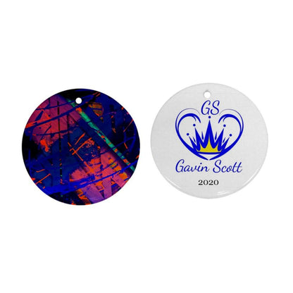 Gavin Scott First Edition Commemorative Round Holiday Ornament 2020 (Two Sides)