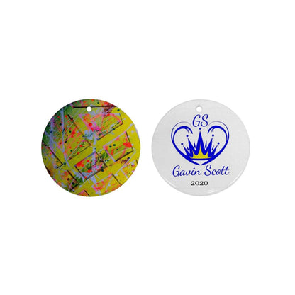 Gavin Scott First Edition Commemorative Round Holiday Ornament 2020 (Two Sides)