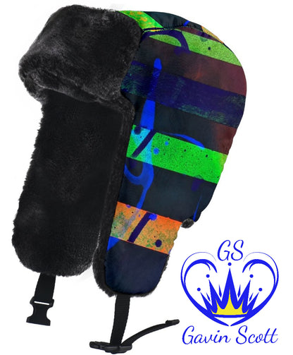 Gavin Scott Funky Faux Fur Trapper Hat (Genderless One Size)