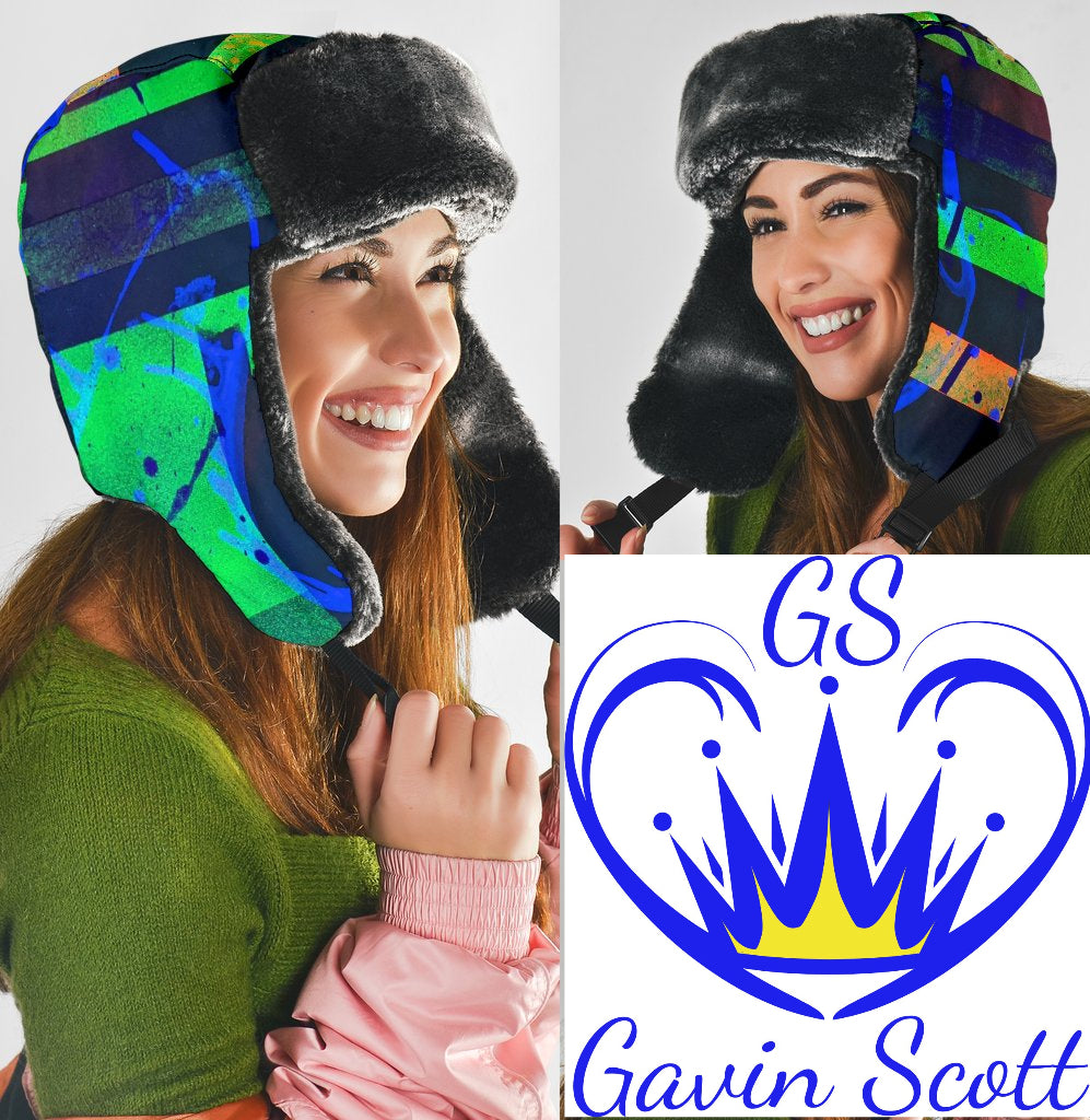 Gavin Scott Funky Faux Fur Trapper Hat (Genderless One Size)