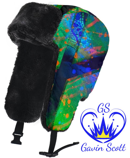 Gavin Scott Funky Faux Fur Trapper Hat (Genderless One Size)