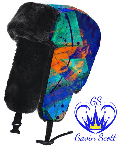 Gavin Scott Funky Faux Fur Trapper Hat (Genderless One Size)
