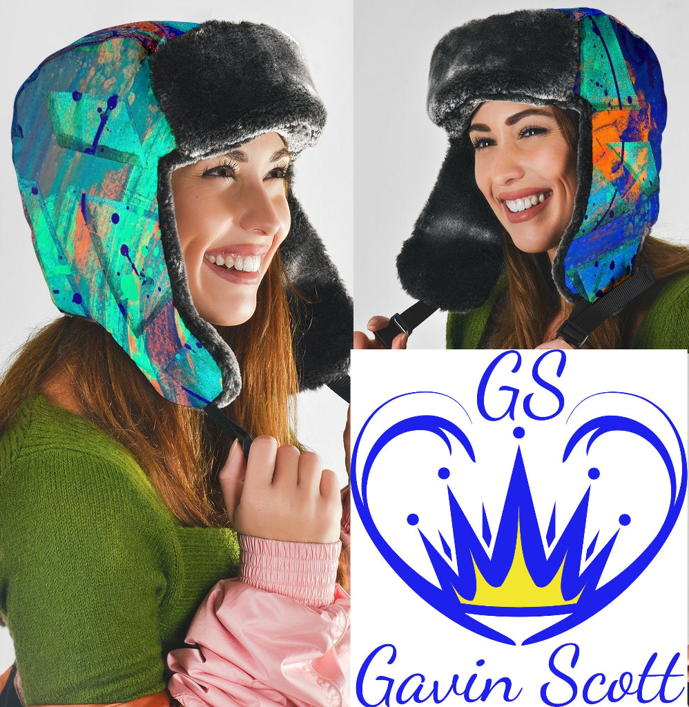 Gavin Scott Funky Faux Fur Trapper Hat (Genderless One Size)