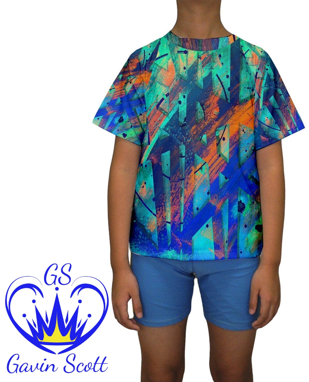 Gavin Scott Short Sleeve Swim Shirt (Youth/Petite Genderless 2'8"-5'3")