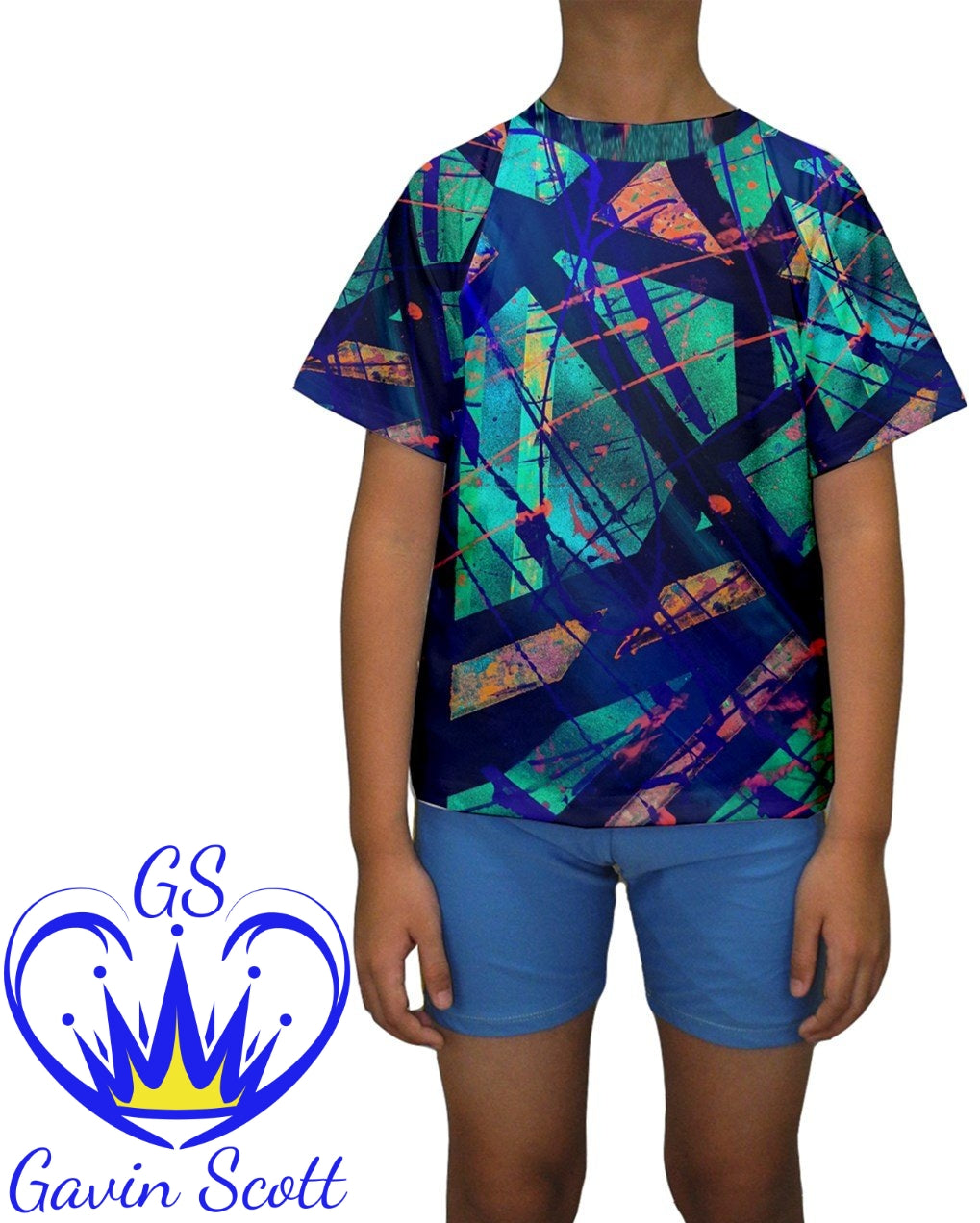 Gavin Scott Short Sleeve Swim Shirt (Youth/Petite Genderless 2'8"-5'3")