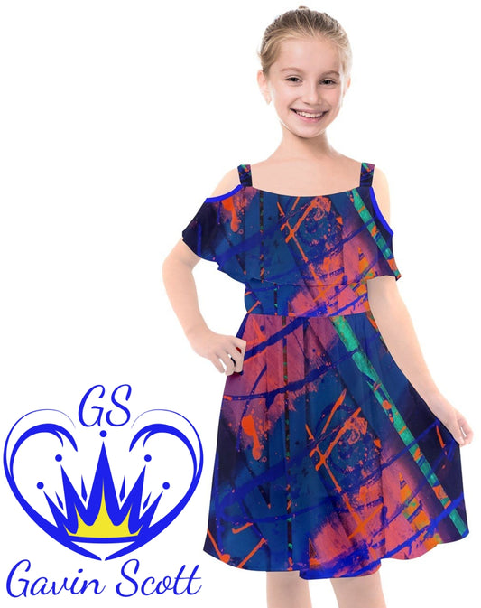 Gavin Scott Short Sleeve Shoulder Show Dress (Youth/Petite Femme 2-16)
