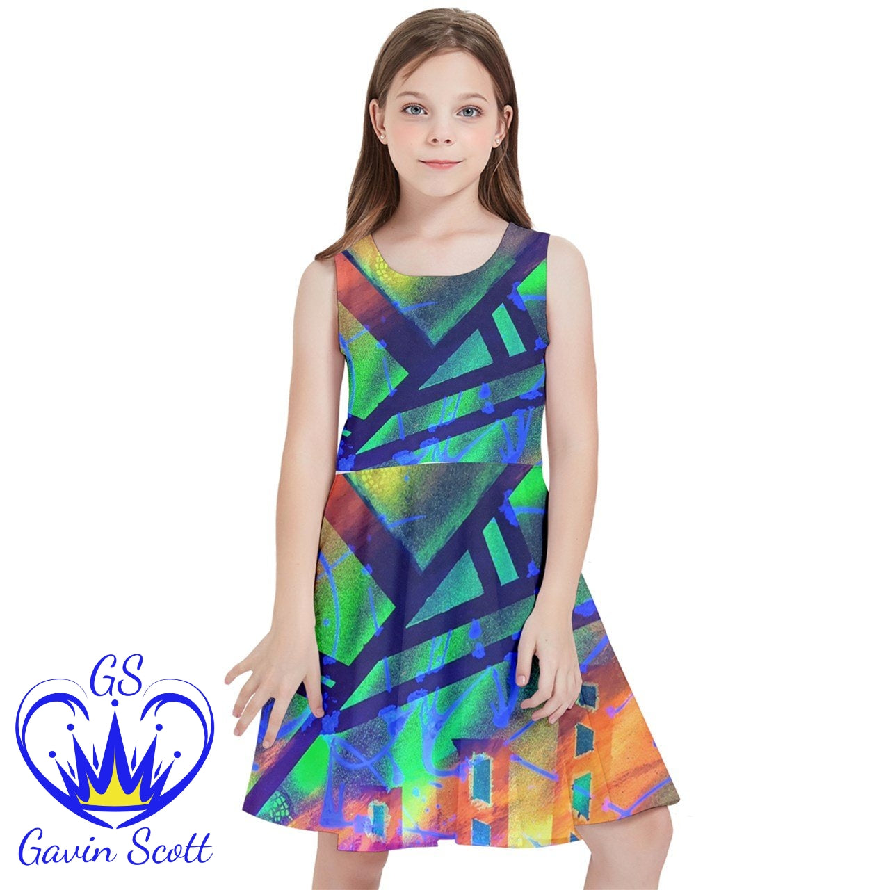 Gavin Scott Sunshine Skater Dress (Youth/Petite Femme 2-18)