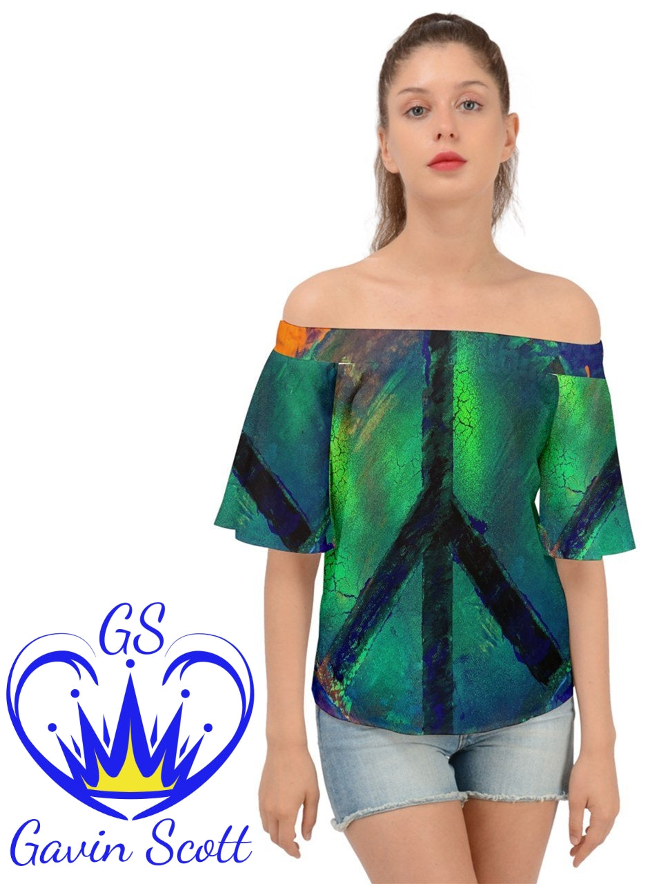 Gavin Scott Off The Shoulder Short Sleeve Top (Femme XS-3XL)