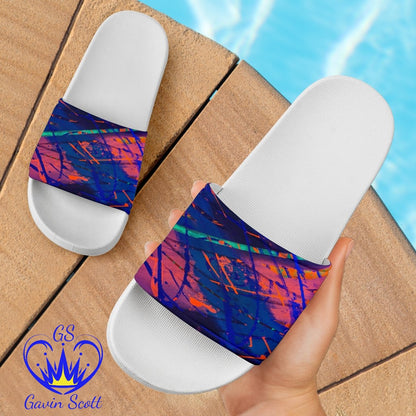 Gavin Scott Slide On Sandals - White