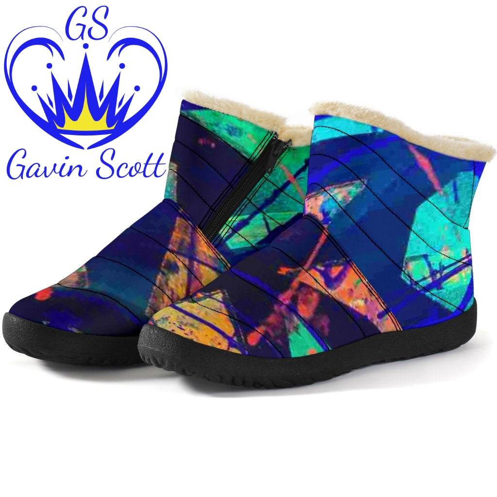 Gavin Scott Funky Faux Fur Slip-on Boots