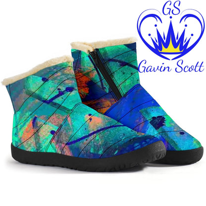 Gavin Scott Funky Faux Fur Slip-on Boots