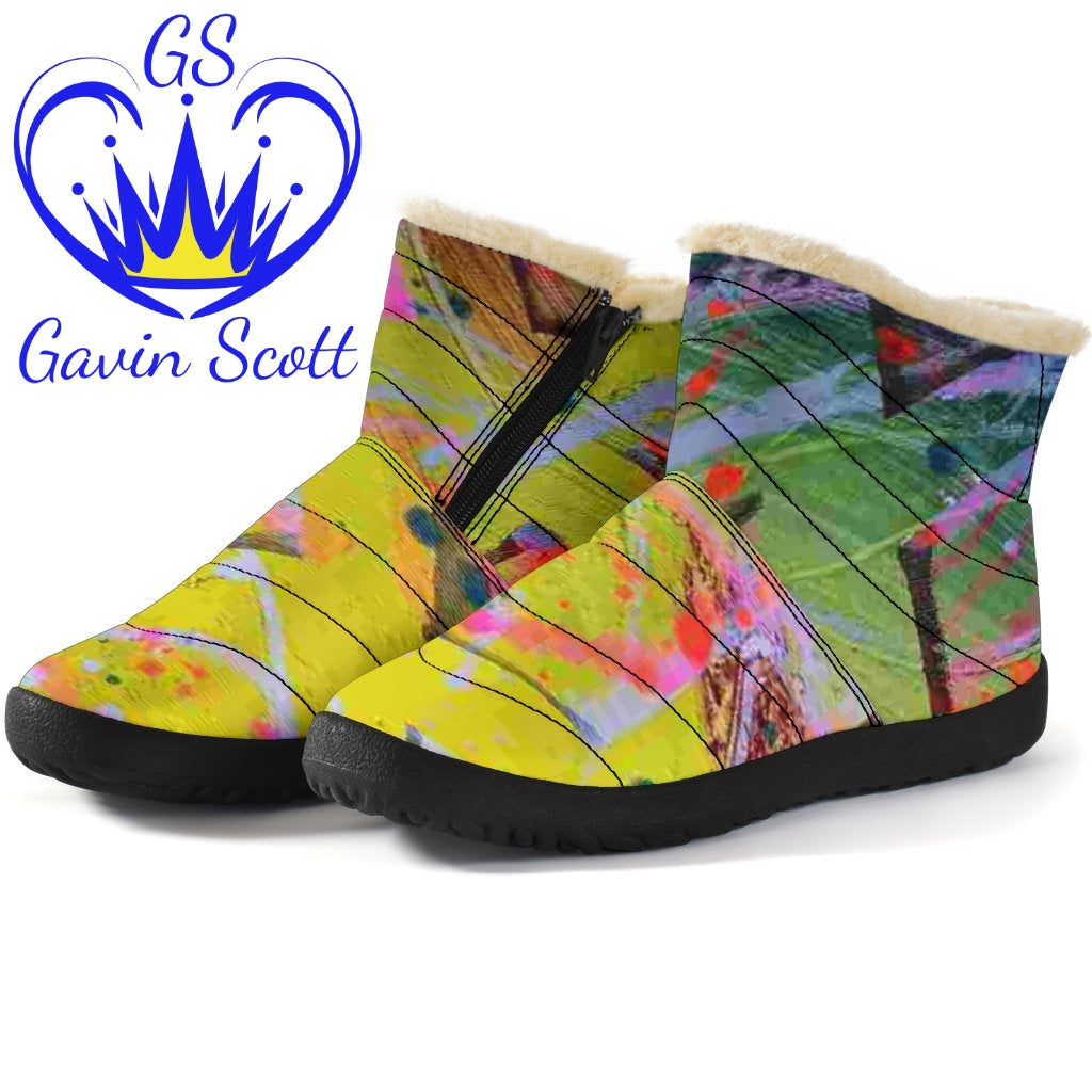 Gavin Scott Funky Faux Fur Slip-on Boots