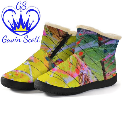 Gavin Scott Funky Faux Fur Slip-on Boots