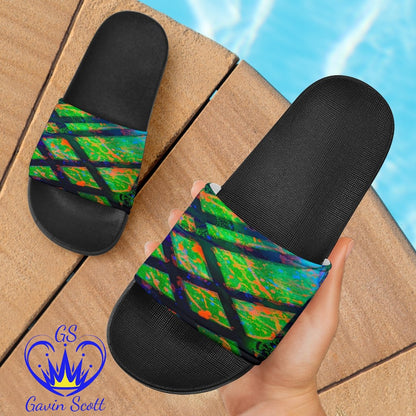 Gavin Scott Slide On Sandals - Black