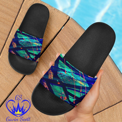 Gavin Scott Slide On Sandals - Black