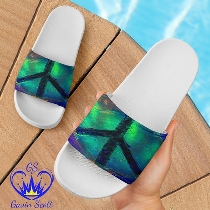 Gavin Scott Slide On Sandals - White