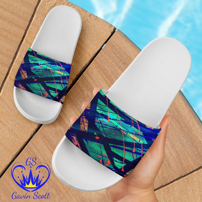 Gavin Scott Slide On Sandals - White