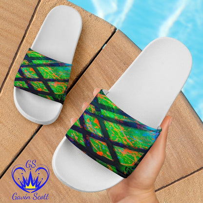 Gavin Scott Slide On Sandals - White