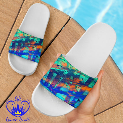 Gavin Scott Slide On Sandals - White