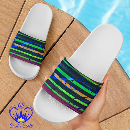 Gavin Scott Slide On Sandals - White
