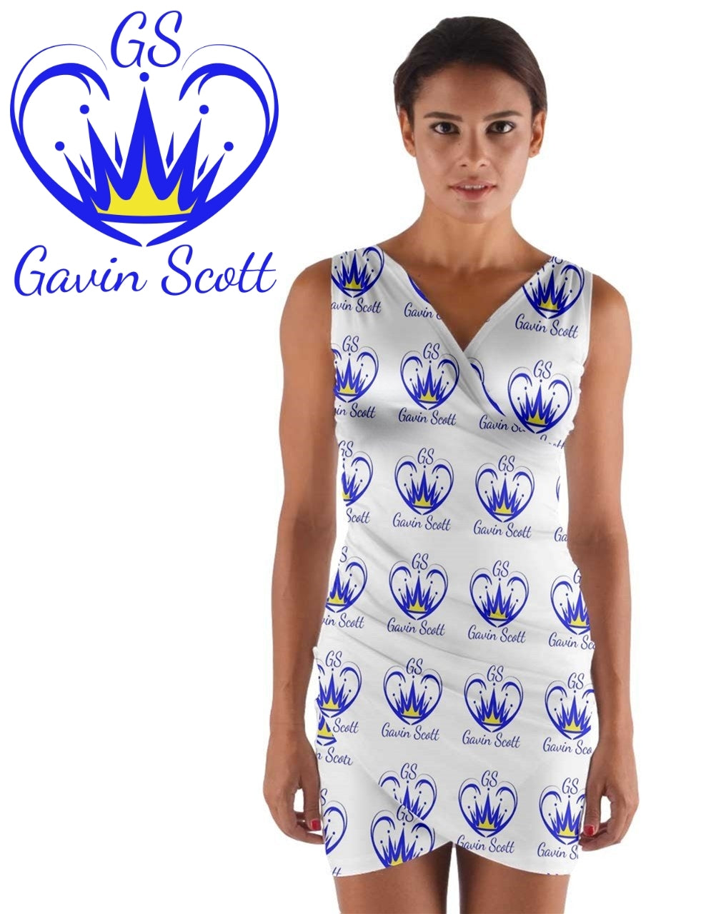 Gavin Scott Wrap Front ICONIC Bodycon Dress (Femme XS-3XL)