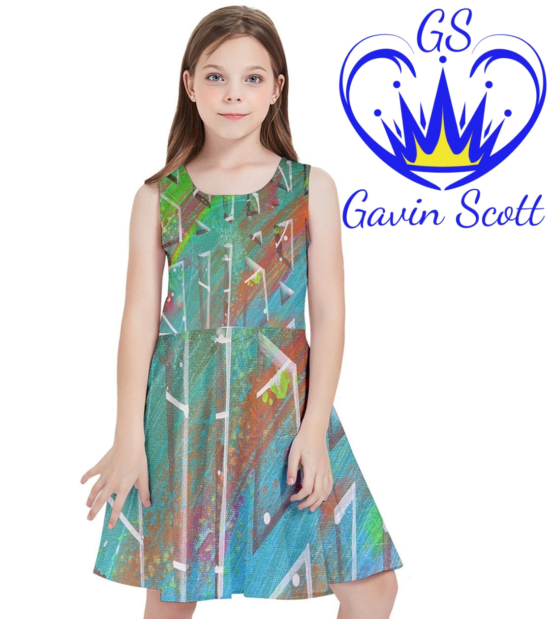 Gavin Scott Sunshine Skater Dress (Youth/Petite Femme 2-18)