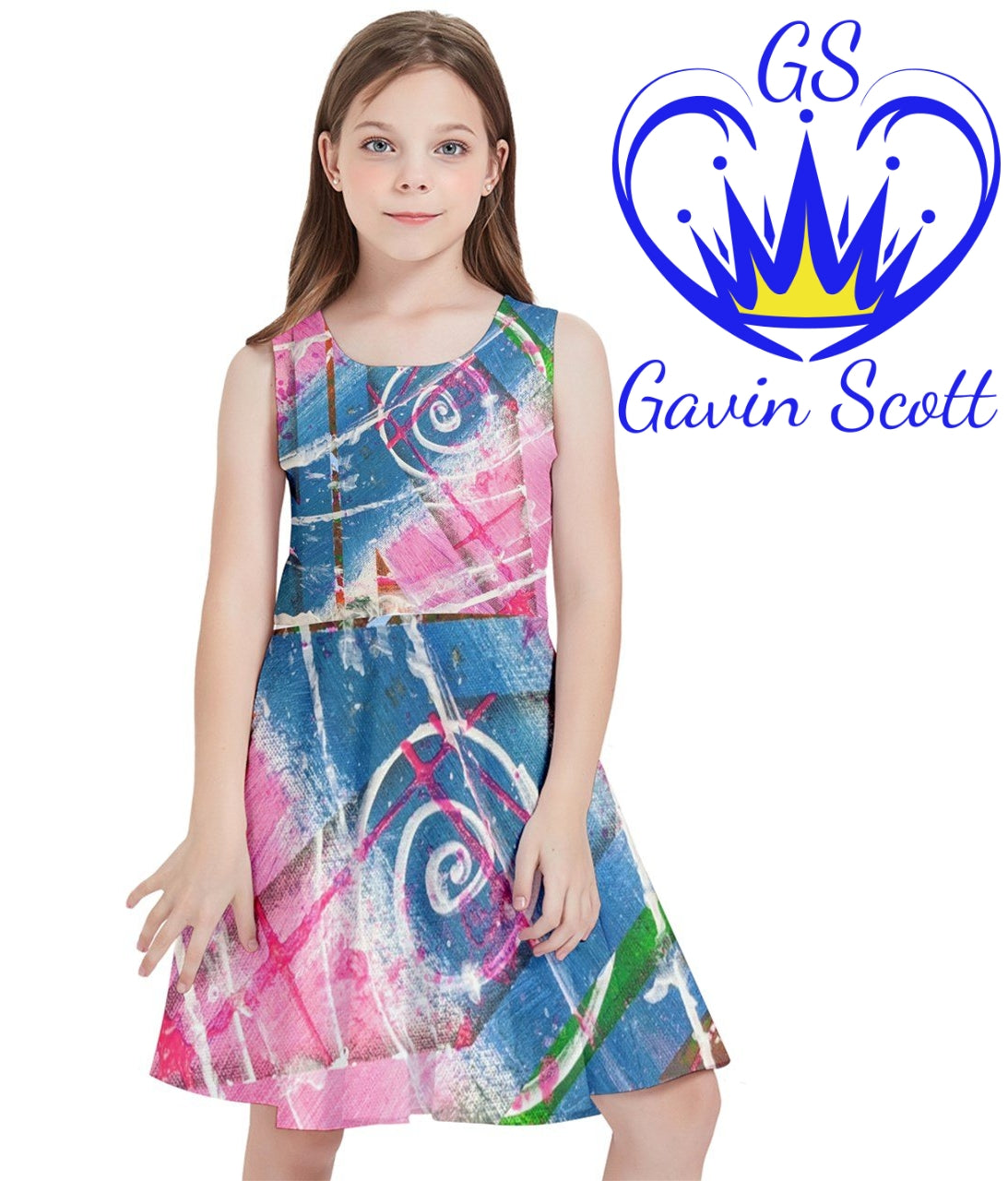 Gavin Scott Sunshine Skater Dress (Youth/Petite Femme 2-18)