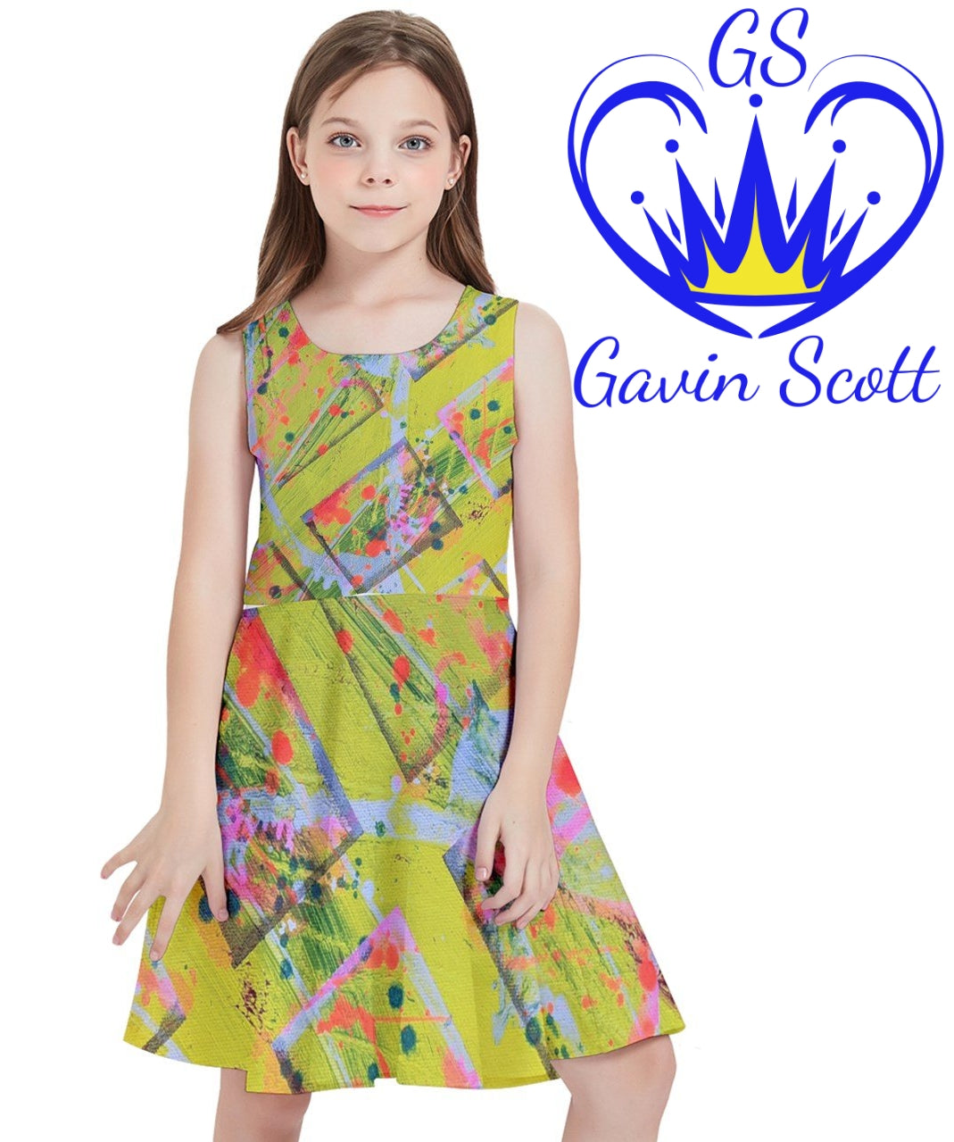 Gavin Scott Sunshine Skater Dress (Youth/Petite Femme 2-18)