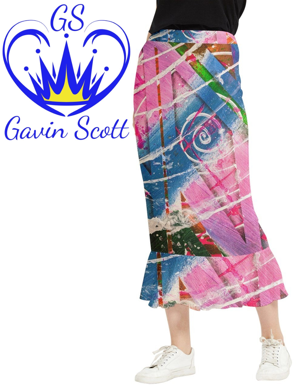 Gavin Scott Maxi ICONIC Fishtail Chiffon Skirt (Femme XS-5XL)