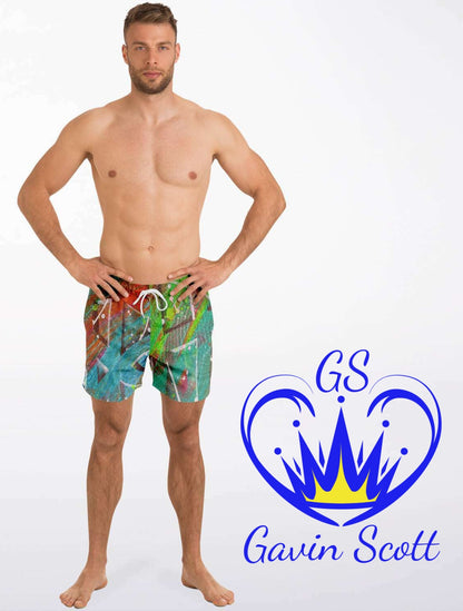 Gavin Scott Square Cut Swim Trunks (Masc XS-3XL)