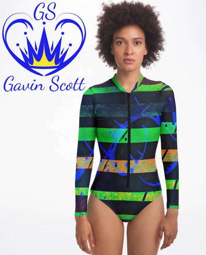 Gavin Scott Long Sleeve Festival Catsuit w/UPF 50+  (Femme XS-XL)