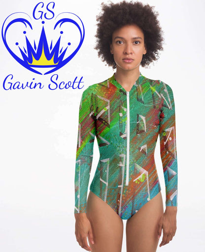 Gavin Scott Long Sleeve Festival Catsuit w/UPF 50+  (Femme XS-XL)